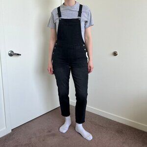 Old Navy Black Denim Overalls Size 6
